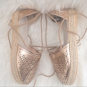 Rose gold Espadrilles